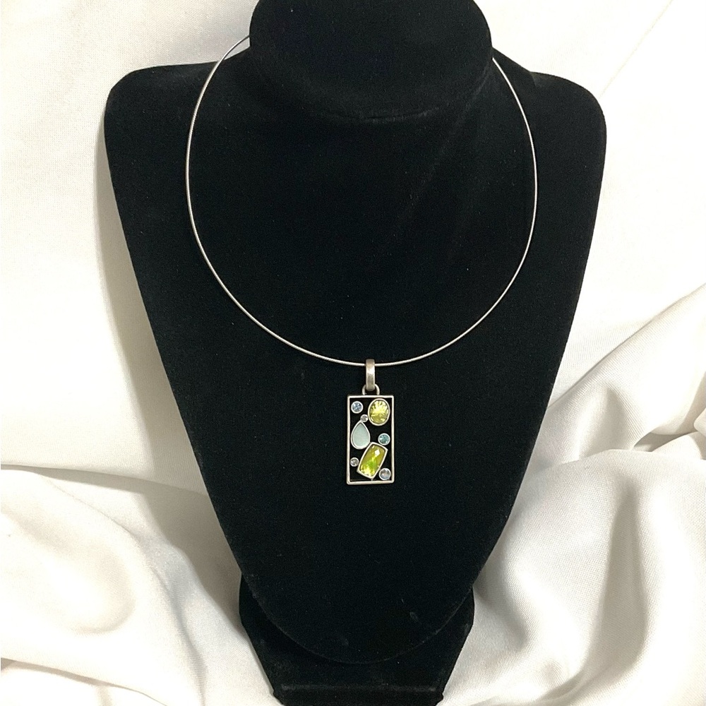 Retired Lia Sophia Mint Green Pendant